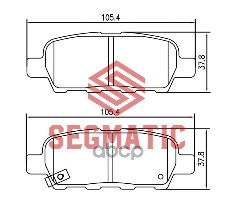 Колодка Торм Диск Зад Nissan X-Trail 2.0 2007-2013 Nissan Tiida 1.6 2007-2012 Nissan Juke 1.6 2010 SEGMATIC арт. SGBP2551