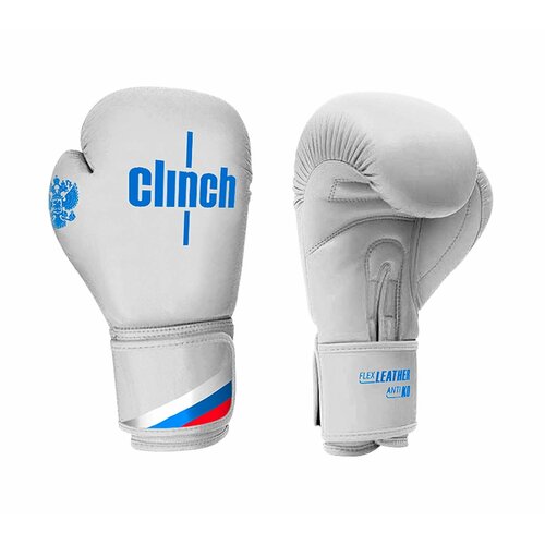 C111 Перчатки боксерские Clinch Olimp бело-синие - Clinch - Белый - 12 oz