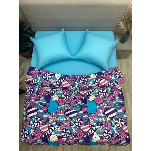 голубой, розовый