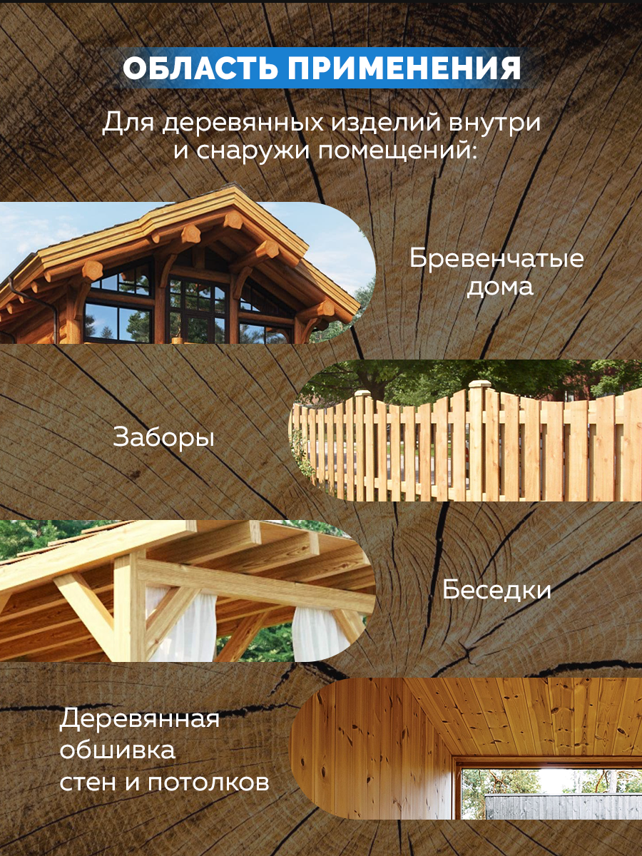 Кроющий антисептик Dufa WOOD COLOR лунная ночь 0,9л - фотография № 9