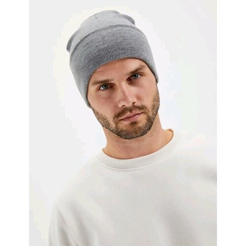 фото Шапка бини , размер 50/58, серый без бренда