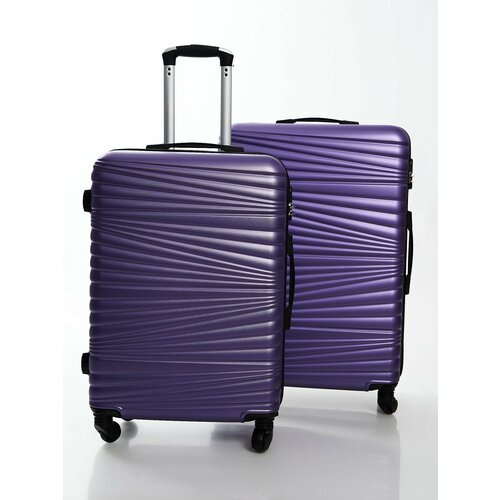 фото Комплект чемоданов feybaul 31678, abs-пластик, 90 л, размер m, фиолетовый