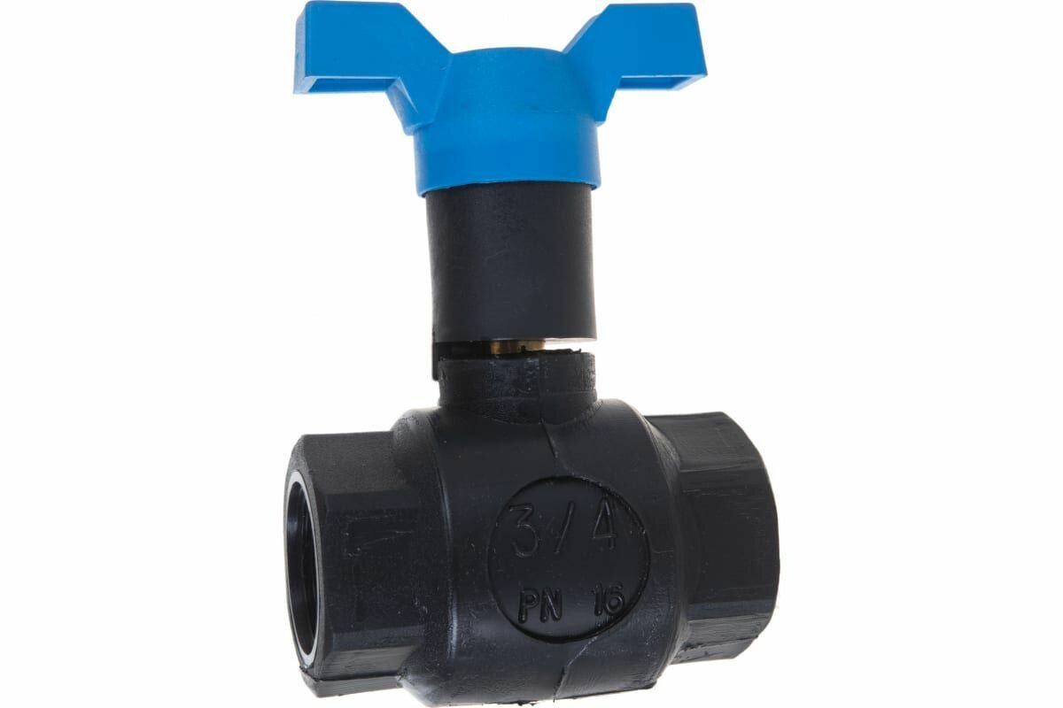 фото Кран шаровой ЗУБР полнопроходной мама-мама, бабочка, морозоуст корпус, 3/4