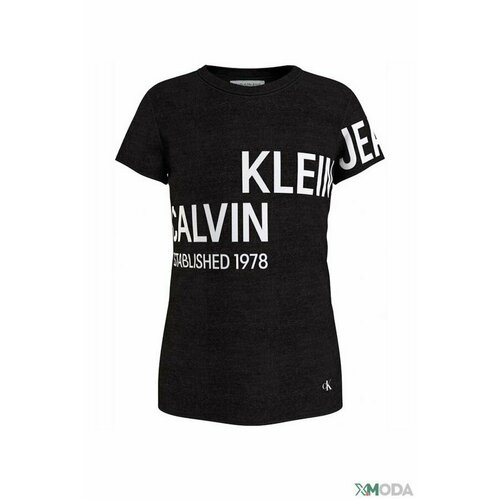 Футболка CALVIN KLEIN, хлопок, размер 12-14 лет, черный