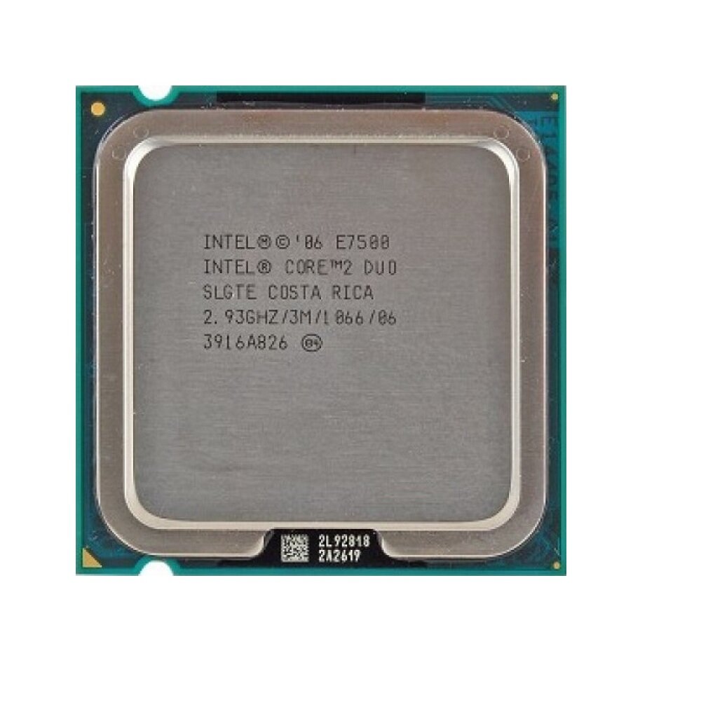 Процессор Intel Core 2 Duo E7500 Wolfdale LGA775 2 x 2933 МГц