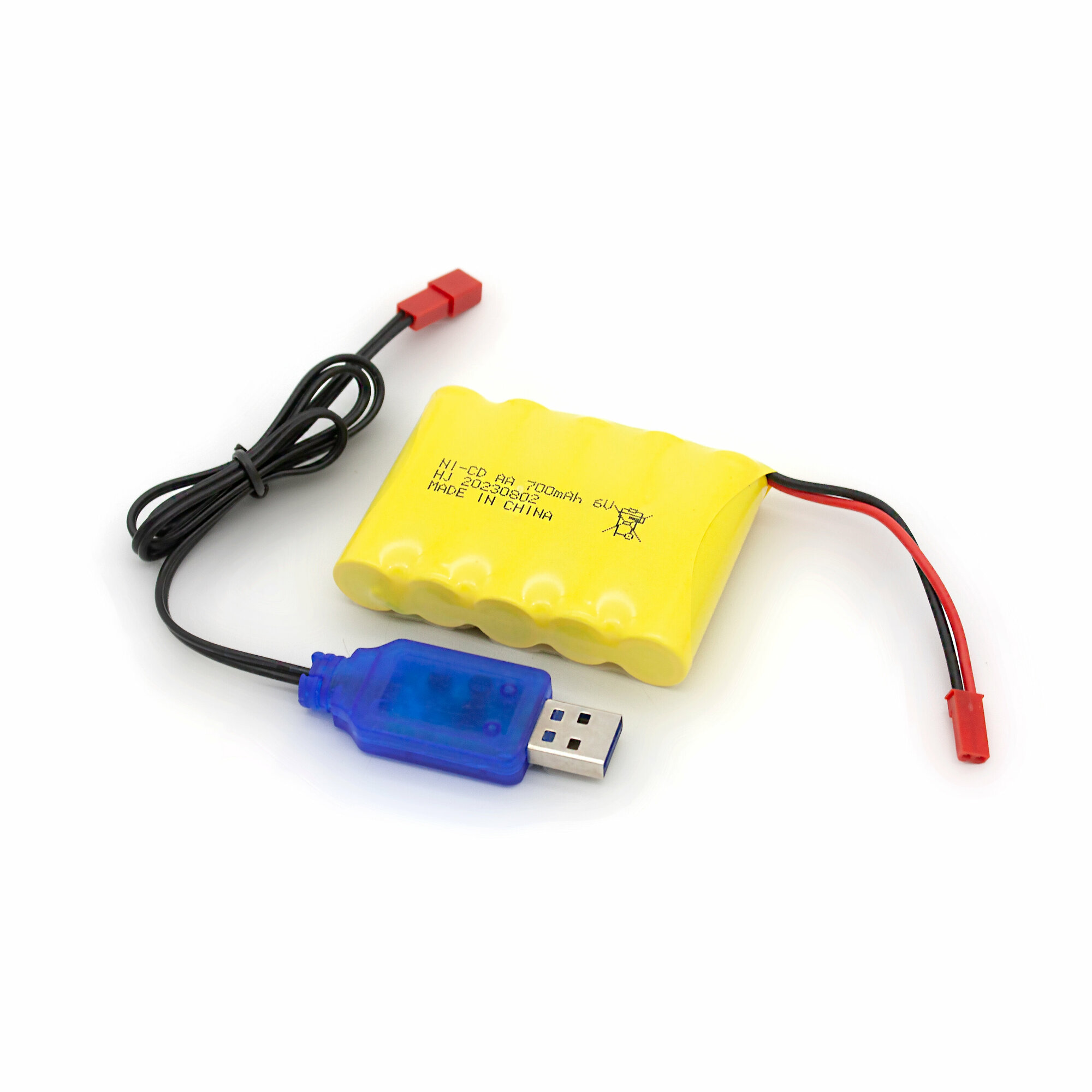 Комплект аккумулятор 6 V 700 mAh разъём JST + USB ЗУ