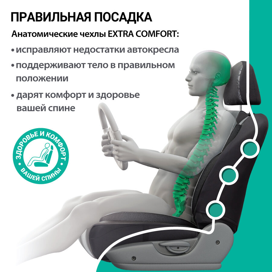 Чехлы на сиденья универсальные EXTRA COMFORT ECO-1105 BK/RD