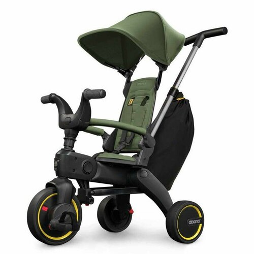 фото Детский трехколесный складной велосипед doona liki trike, desertgreen, полная комплектация