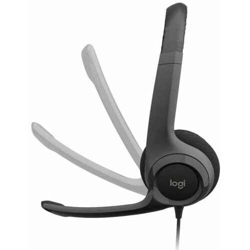 Наушники с микрофоном Logitech H390 черный 19м накладные USB оголовье 981-000406 566300₽