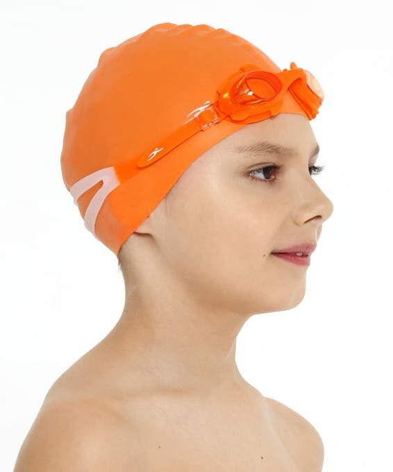 Шапочка для плавания 25DEGREES Nuance Orange 25D21004K, силикон, детский