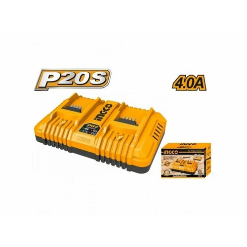 Двойное зарядное устройство 2х20B 2A2A INGCO FCLI2034 INDUSTRIAL 3710₽