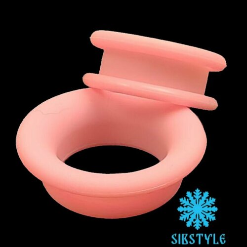 Кольца для ножниц силиконовые нестандартного размера,1пара(светло-розовый)