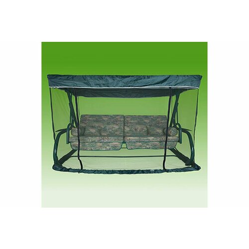 фото Москитная сетка с тентом gardenluxe для качелей титан зеленая