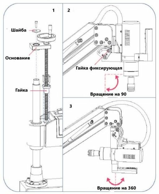 Резьбонарезной манипулятор Realrez M16S, электрический, до 312 оборотов/мин — фото 1
