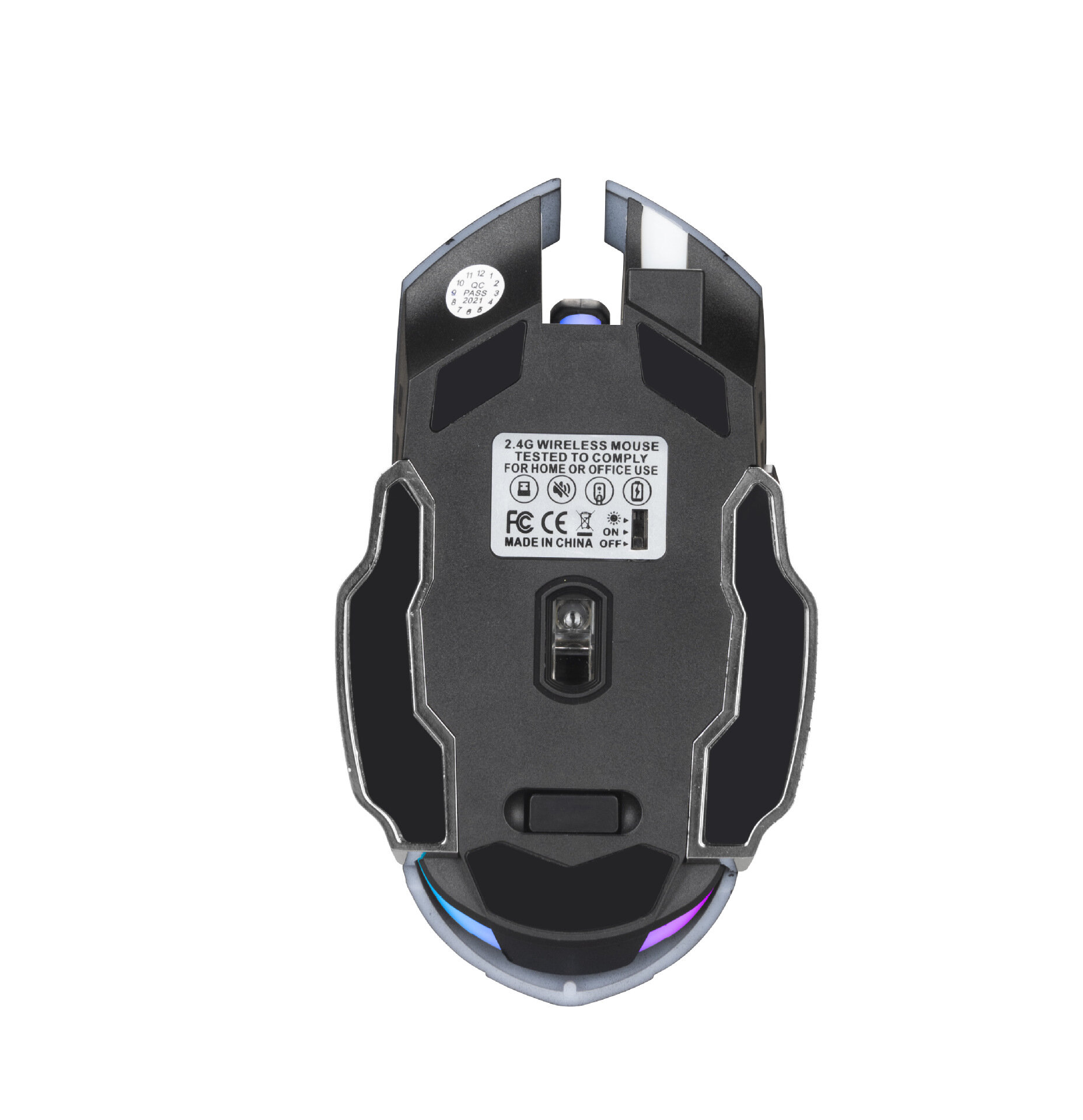 Механическая беспроводная мышь Cool Choice, бесшумная, игровая, Bluetooth 5.1 и 2.4 с подсветкой RGB, черный — фото 1