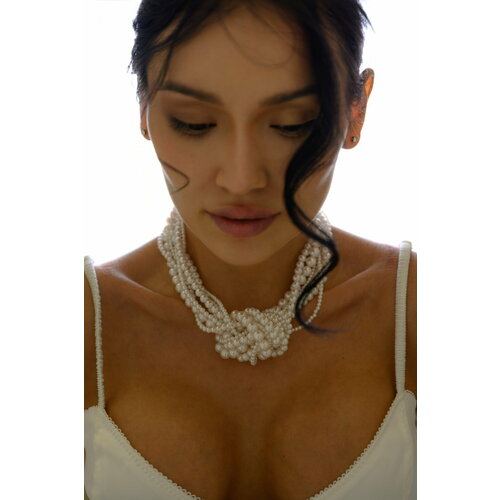 Колье Lunnitsa Soul, длина 37 см, бежевый