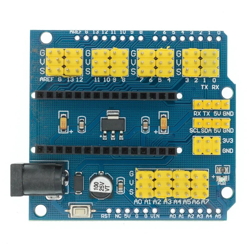 Акция для контроллера arduino Nano 3.0 Atmega328, совместимая плата, модуль печатной платы, макетная плата без USB V3.0, NANO Expansion Green