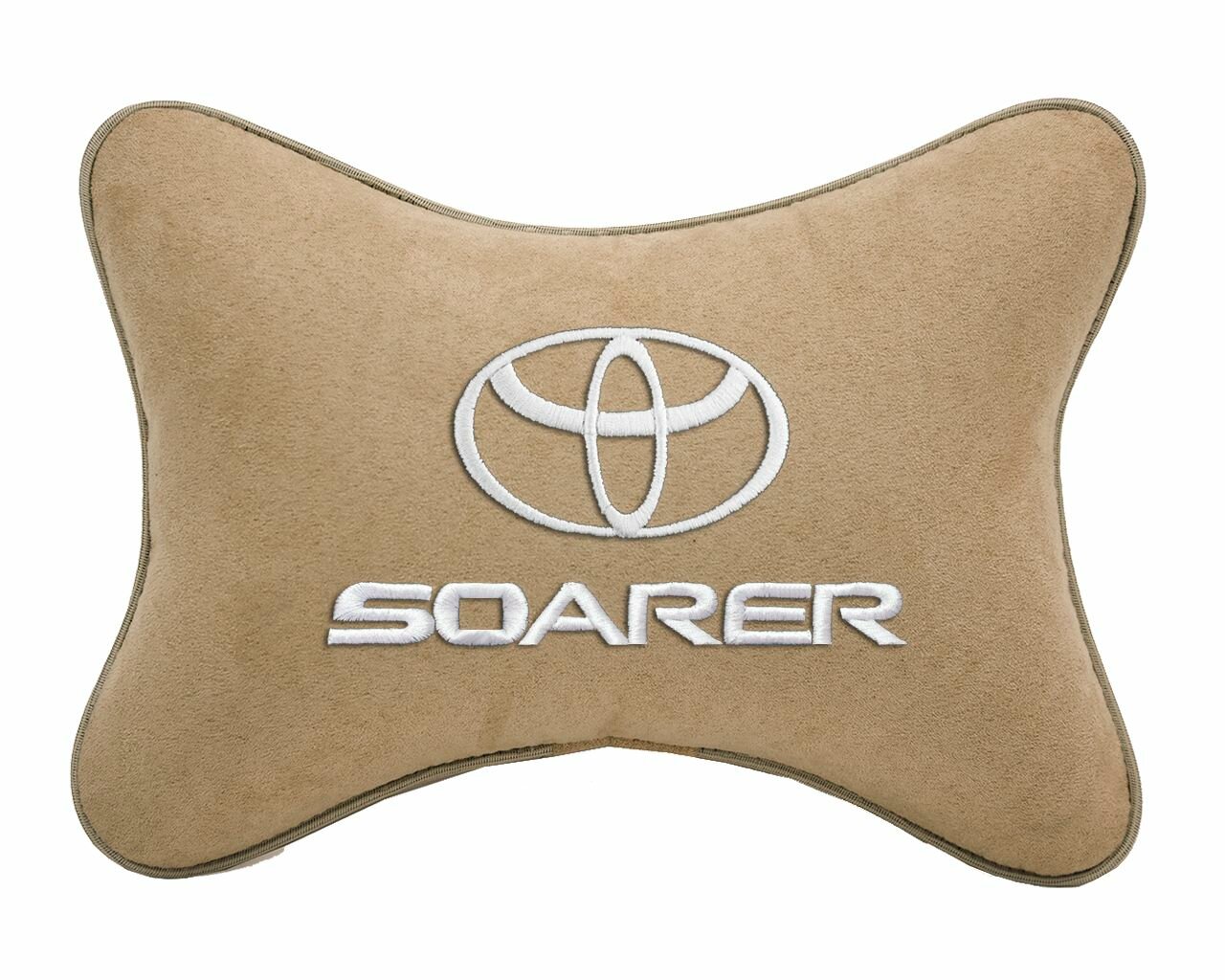 Подушка на подголовник автомобильная бежевая алькантара TOYOTA Soarer