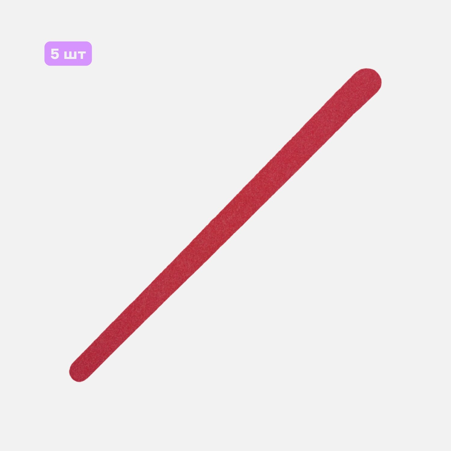 Картинки Пилка капля красная тонкая Zoo Nail Art №1586 180/220 грит 16,5 см 5 шт