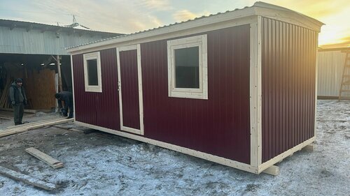 Изображение товара Бытовка распашонка 6х2.3 утепленная (снаружи профлист, внутри отделка ДВП)