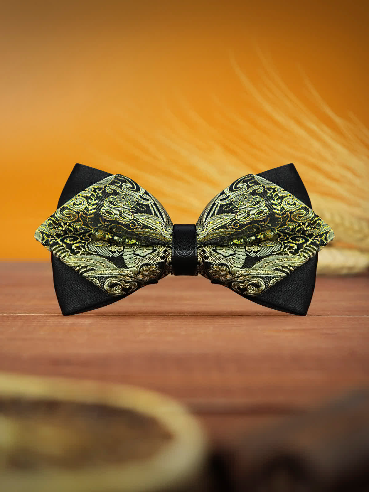 Бабочка 2beMan, золотой, черный