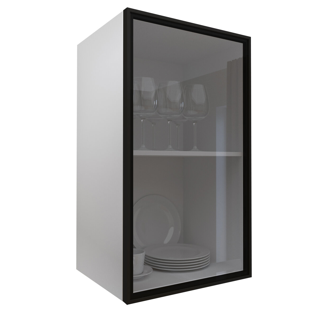 Фасад из алюминиевого профиля со стеклом Aluminum Glass 396х716 см черный анод/графит