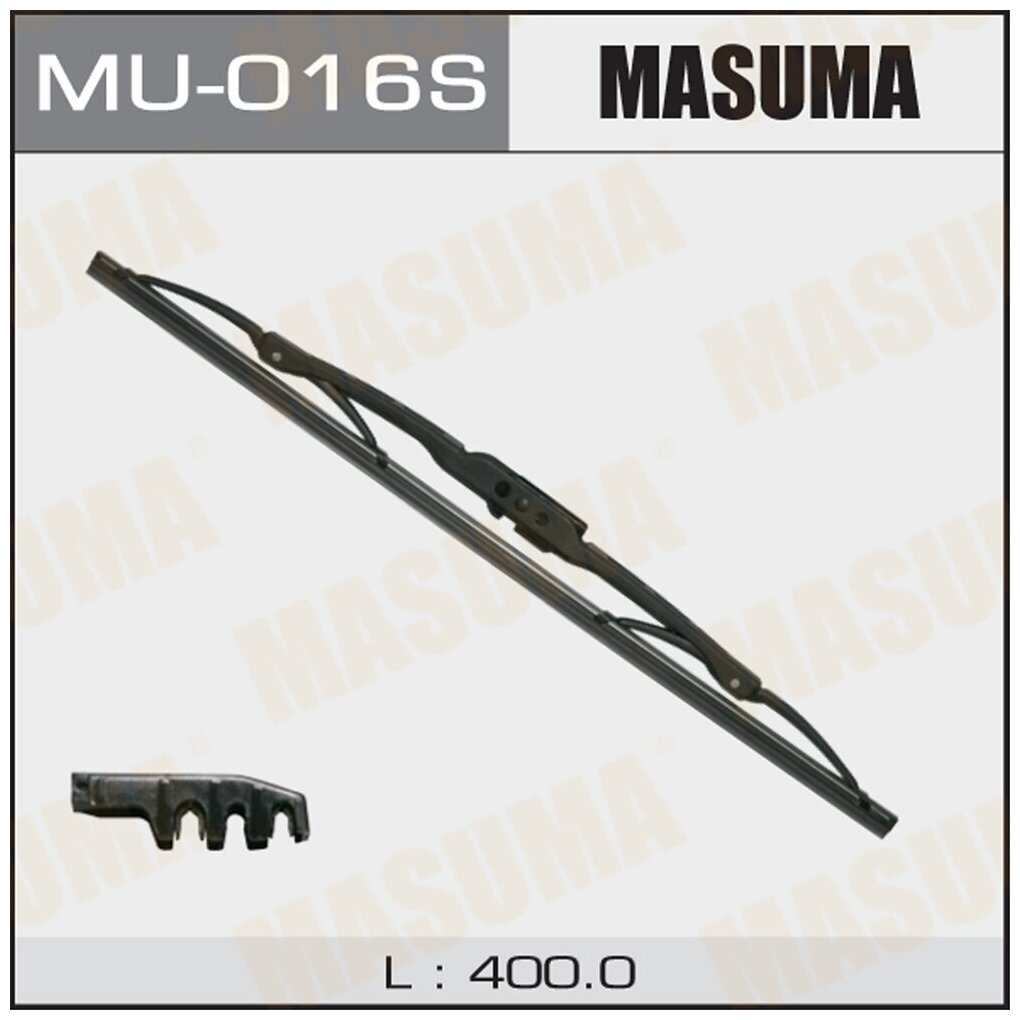 Щетка стеклоочистителя каркасная MASUMA 16"/400 мм крюк Стандарт