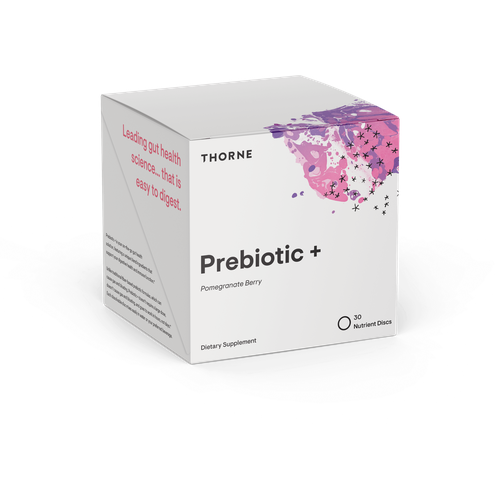 Пребиотики со вкусом граната и ягод, Prebiotic+, Thorne Research, 30 растворимых дисков