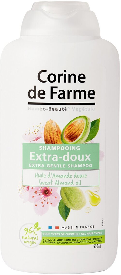 CORINE DE FARME Шампунь для волос с маслом миндаля, 500 мл