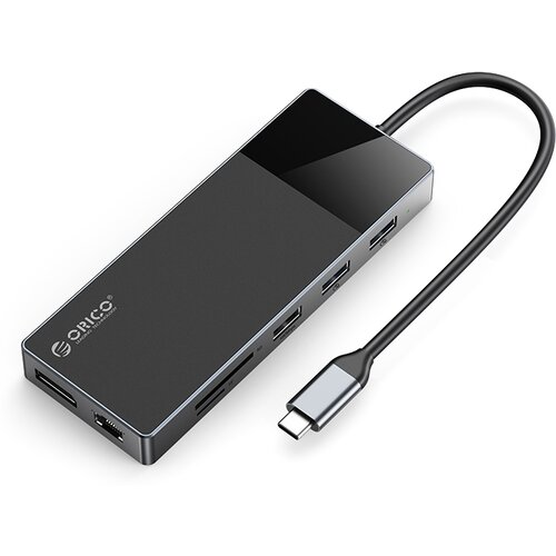 Разветвитель USB Orico Dm-12p, черный/серый .