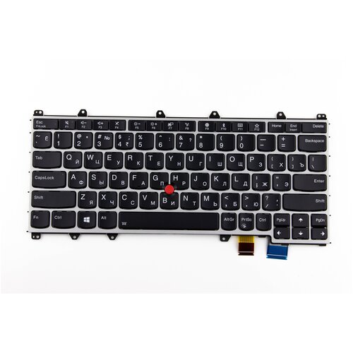 Клавиатура для ноутбука Lenovo Thinkpad Yoga 370 серая рамка p/n: SN20L82131, STO-83US