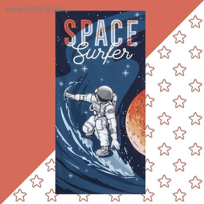 Полотенце "Этель" Space surfer, 70х140 см, 100% хлопок 160гр/м2, 5248183