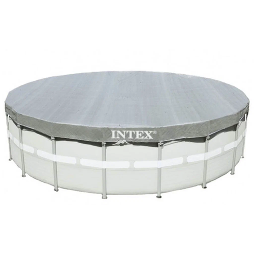 Натяжной тент Intex/тент на каркасный круглый бассейн с диаметром 488см/тент серый