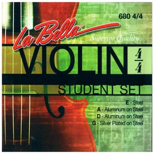 Струны для скрипки La Bella 680 (4/4) струна скрипичная 9 е ми superflexible голубой сталь алюминий thomastik