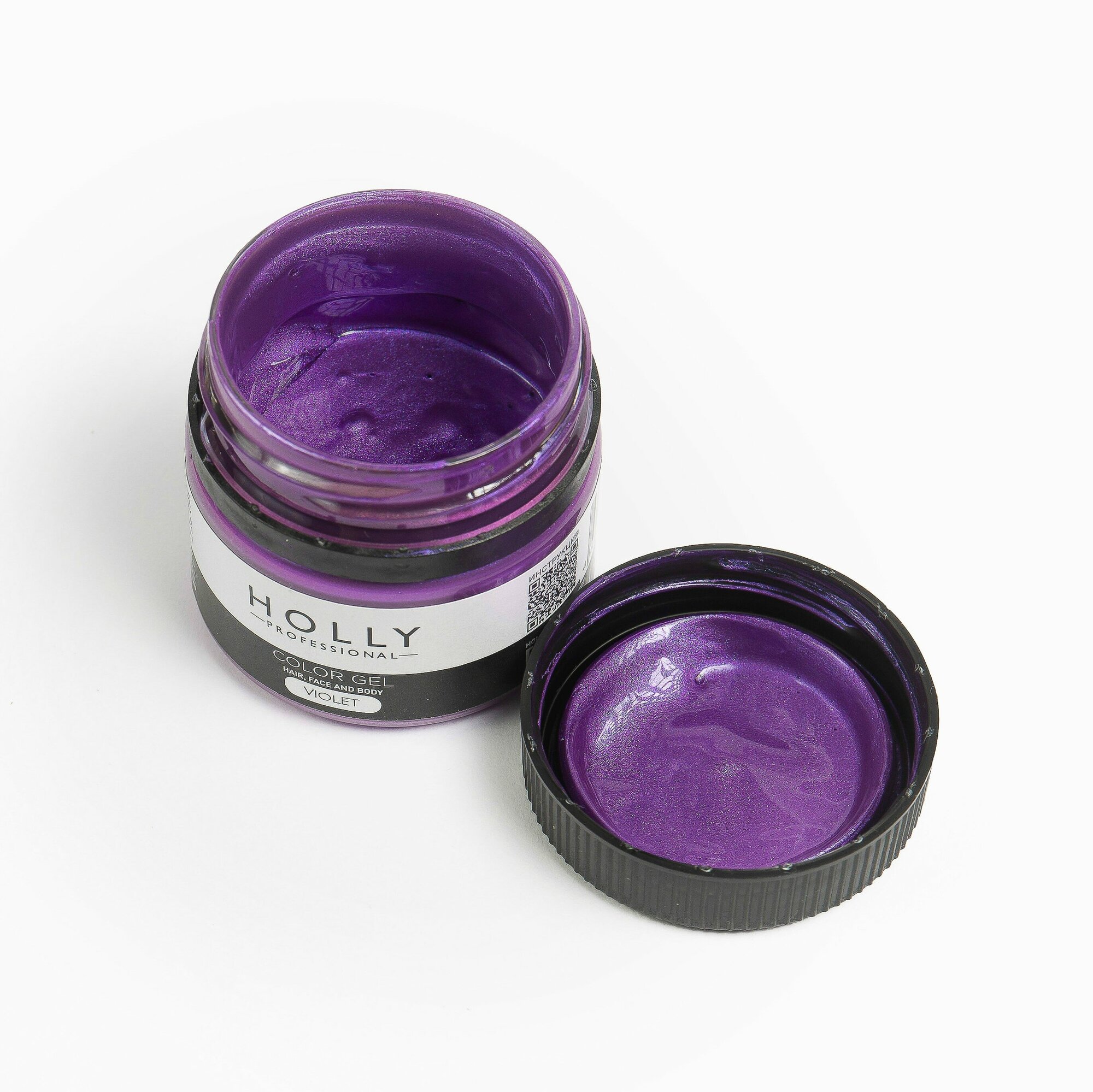 Holly Professional Грим на гелевой основе / краска для лица, волос и тела Color Gel Violet