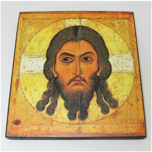 Икона Спас Нерукотворный, размер иконы - 15x18 крест серебряный спас нерукотворный архангел михаил