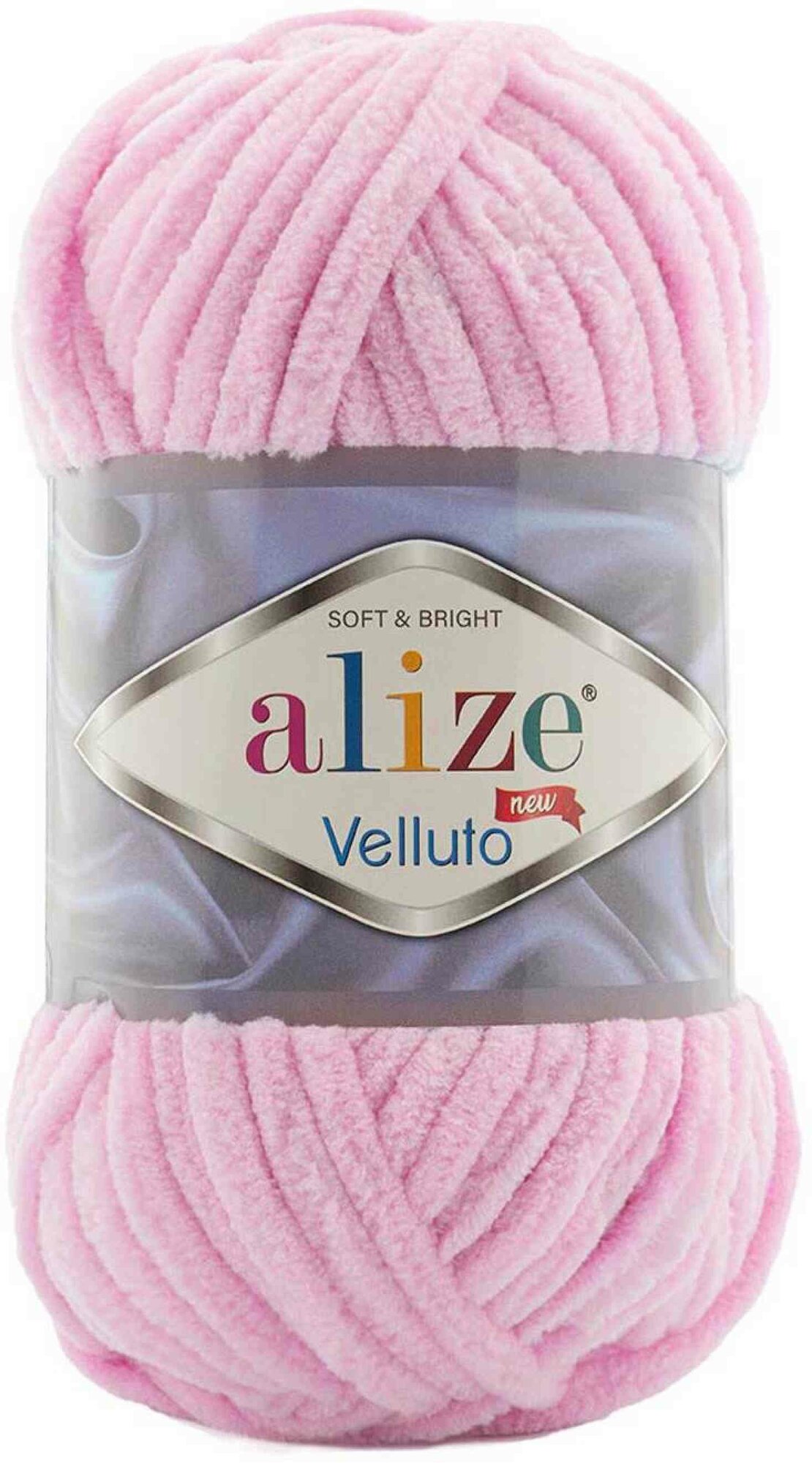Пряжа Alize Velluto светло-розовый (31), 100%микрополиэстер, 68м, 100г, 1шт