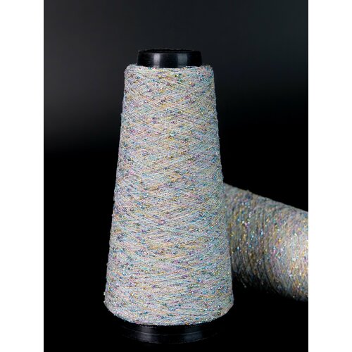 Пряжа для вязания узелковый люрекс с шишечками - шишибрики, Турция, 50 грамм - 1000 метров.