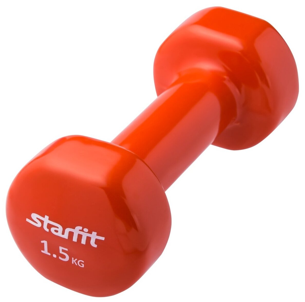 Гантель виниловая StarFit DB-101 1,5 кг оранжевая