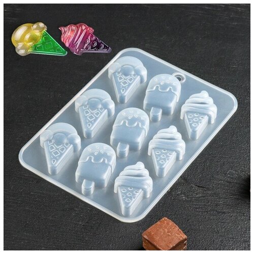 Форма для украшений Мороженое силикон 16111 см 9 ячеек 517₽