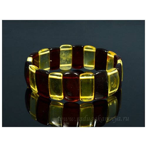 Браслет, янтарь браслет из натурального янтаря сегмент 13мм цв лимонный св коньячный коньячный 10 7г радугакамня