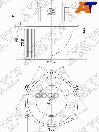 Мотор Отопителя Салона Mitsubishi L200 07-16 / Pajero Sport 08-17 / Nissan Patrol 97-10 / Mitsubishi Sat арт. ST-7802A105