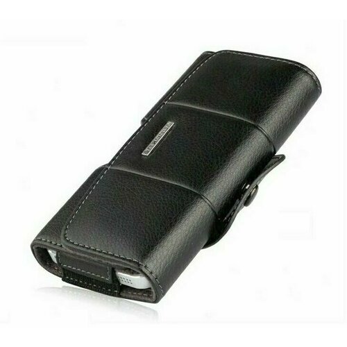 Кожаный чехол на пояс кобура Nuoku для смартфонов до 6,7' (Black)