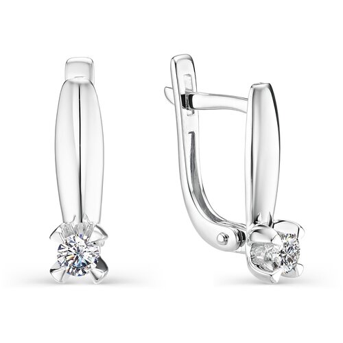 Алькор Серьги из белого золота с бриллиантом 22645-200