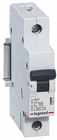 Автоматический выключатель Legrand RX3 16А 1P (C) 4,5kA, 419664