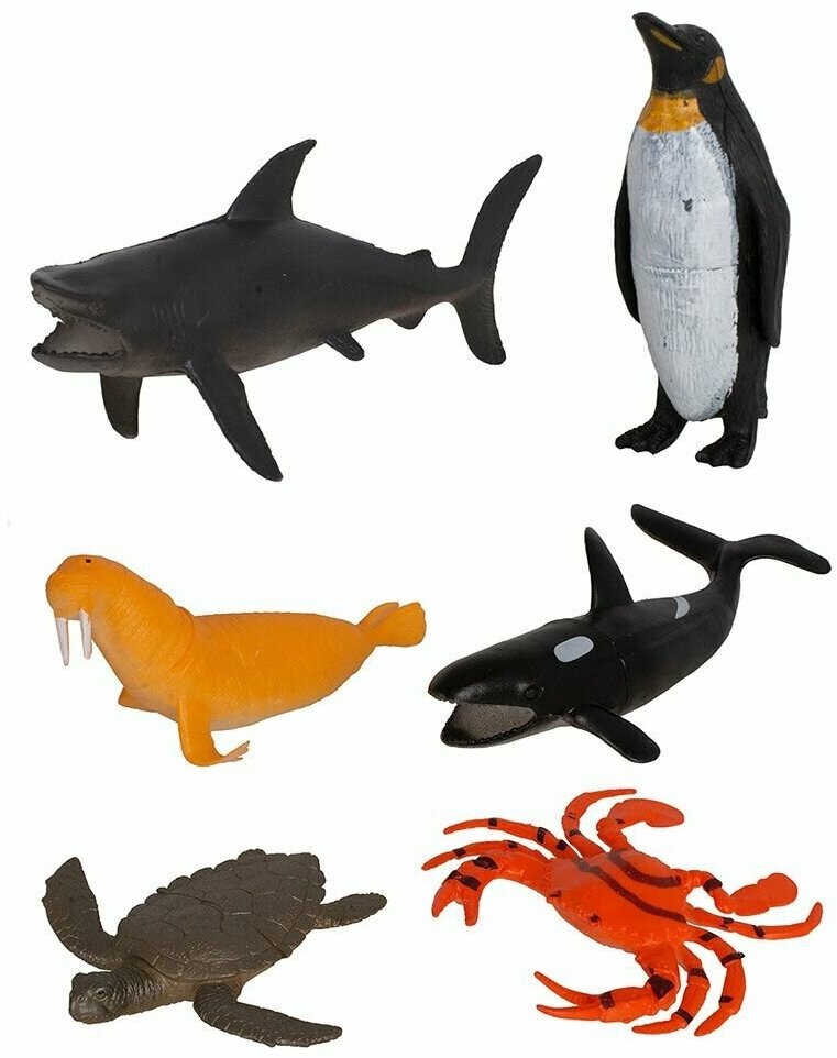 Игровой набор Фигурки морские животные 6 штук 2015B Tongde