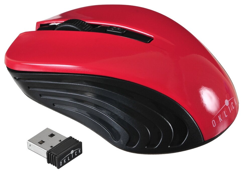 Мышь Oklick 545MW Black-Red