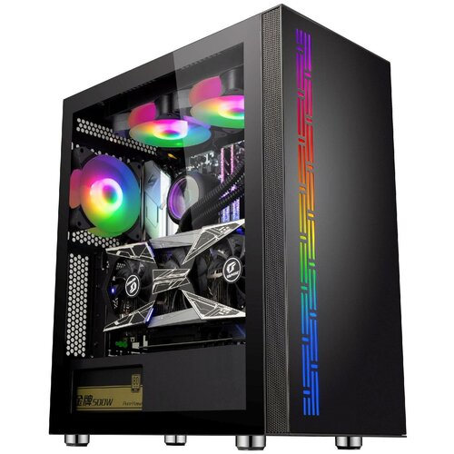 корпус formula f 3703 black 1403256 Корпус Formula F-3703 черный без БП ATX 5x120mm 4x140mm 2xUSB2.0 1xUSB3.0 audio bott PSU