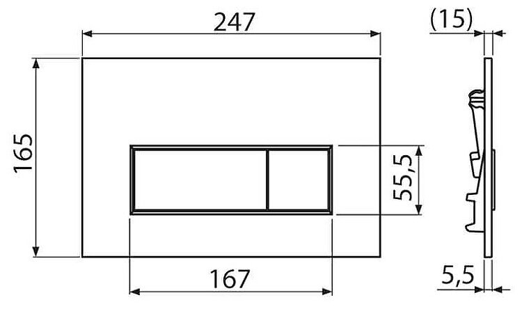 Инсталляция для подвесного унитаза ALCAPLAST Sadroмodul с кнопкой M571 (AM101/1120-4:1M571) - фотография № 7