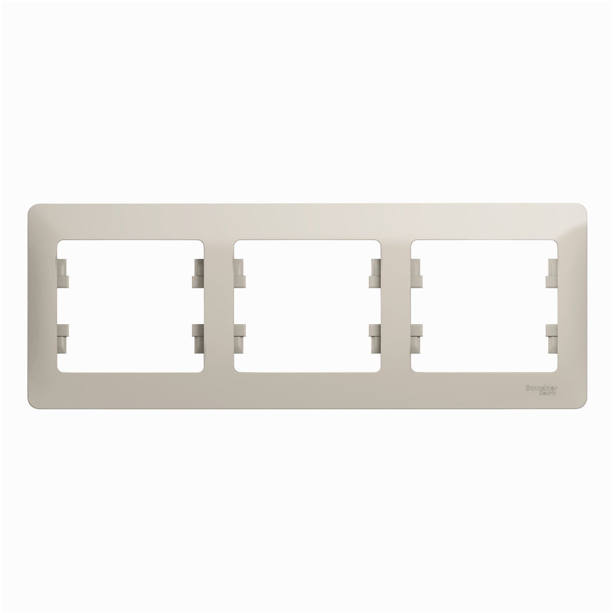 Рамка 3-постовая горизонтальная Schneider Electric GLOSSA, молочный GSL000903